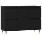 vidaXL Mobile da Bagno Nero 80x33x60 cm in Legno Multistrato vidaXL Mobile da Bagno Nero 80x33x60 cm in Legno Multistrato