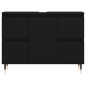 vidaXL Mobile da Bagno Nero 80x33x60 cm in Legno Multistrato vidaXL Mobile da Bagno Nero 80x33x60 cm in Legno Multistrato