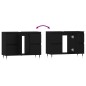 vidaXL Mobile da Bagno Nero 80x33x60 cm in Legno Multistrato vidaXL Mobile da Bagno Nero 80x33x60 cm in Legno Multistrato