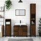 Armadietto Bagno Rovere Marrone 30x30x100 cm Legno Multistrato Armadietto Bagno Rovere Marrone 30x30x100 cm Legno Multistrato
