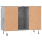 Armadietto da Bagno Grigio Cemento 80x33x60cm Legno Multistrato Armadietto da Bagno Grigio Cemento 80x33x60cm Legno Multistrato