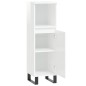 vidaXL Armadietto Bagno Bianco Lucido 30x30x100cm in Legno Multistrato vidaXL Armadietto Bagno Bianco Lucido 30x30x100cm in Legno Multistrato