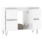 Armadietto Bagno Bianco Lucido 80x33x60cm in Legno Multistrato Armadietto Bagno Bianco Lucido 80x33x60cm in Legno Multistrato