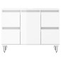 Armadietto Bagno Bianco Lucido 80x33x60cm in Legno Multistrato Armadietto Bagno Bianco Lucido 80x33x60cm in Legno Multistrato