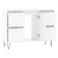 Armadietto Bagno Bianco Lucido 80x33x60cm in Legno Multistrato Armadietto Bagno Bianco Lucido 80x33x60cm in Legno Multistrato