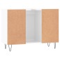 Armadietto Bagno Bianco Lucido 80x33x60cm in Legno Multistrato Armadietto Bagno Bianco Lucido 80x33x60cm in Legno Multistrato