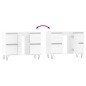 Armadietto Bagno Bianco Lucido 80x33x60cm in Legno Multistrato Armadietto Bagno Bianco Lucido 80x33x60cm in Legno Multistrato