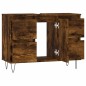 Armadietto Bagno Rovere Fumo 80x33x60 cm in Legno Multistrato Armadietto Bagno Rovere Fumo 80x33x60 cm in Legno Multistrato