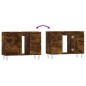 Armadietto Bagno Rovere Fumo 80x33x60 cm in Legno Multistrato Armadietto Bagno Rovere Fumo 80x33x60 cm in Legno Multistrato