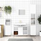 Armadietto Bagno Bianco Lucido 80x33x60cm in Legno Multistrato Armadietto Bagno Bianco Lucido 80x33x60cm in Legno Multistrato