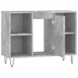 Armadietto da Bagno Grigio Cemento 80x33x60cm Legno Multistrato Armadietto da Bagno Grigio Cemento 80x33x60cm Legno Multistrato