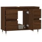 Armadietto Bagno Rovere Marrone 80x33x60cm in Legno Multistrato Armadietto Bagno Rovere Marrone 80x33x60cm in Legno Multistrato