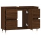 Armadietto Bagno Rovere Marrone 80x33x60cm in Legno Multistrato Armadietto Bagno Rovere Marrone 80x33x60cm in Legno Multistrato