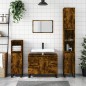 Armadietto Bagno Rovere Fumo 30x30x100 cm in Legno Multistrato Armadietto Bagno Rovere Fumo 30x30x100 cm in Legno Multistrato