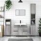 Mobile da Bagno Grigio Sonoma 80x33x60 cm in Legno Multistrato Mobile da Bagno Grigio Sonoma 80x33x60 cm in Legno Multistrato