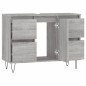 Mobile da Bagno Grigio Sonoma 80x33x60 cm in Legno Multistrato Mobile da Bagno Grigio Sonoma 80x33x60 cm in Legno Multistrato
