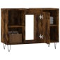 Armadietto Bagno Rovere Fumo 80x33x60 cm in Legno Multistrato Armadietto Bagno Rovere Fumo 80x33x60 cm in Legno Multistrato