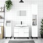 Armadietto da Bagno Bianco 30x30x100 cm in Legno Multistrato Armadietto da Bagno Bianco 30x30x100 cm in Legno Multistrato
