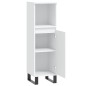 Armadietto da Bagno Bianco 30x30x100 cm in Legno Multistrato Armadietto da Bagno Bianco 30x30x100 cm in Legno Multistrato