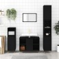 Mobile da Bagno Nero 80x33x60 cm in Legno Multistrato Mobile da Bagno Nero 80x33x60 cm in Legno Multistrato