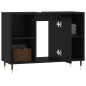 Mobile da Bagno Nero 80x33x60 cm in Legno Multistrato Mobile da Bagno Nero 80x33x60 cm in Legno Multistrato