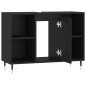 Mobile da Bagno Nero 80x33x60 cm in Legno Multistrato Mobile da Bagno Nero 80x33x60 cm in Legno Multistrato