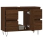 Armadietto Bagno Rovere Marrone 80x33x60cm in Legno Multistrato Armadietto Bagno Rovere Marrone 80x33x60cm in Legno Multistrato