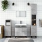 Armadietto da Bagno Grigio Cemento 65x33x60cm Legno Multistrato Armadietto da Bagno Grigio Cemento 65x33x60cm Legno Multistrato