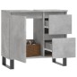 Armadietto da Bagno Grigio Cemento 65x33x60cm Legno Multistrato Armadietto da Bagno Grigio Cemento 65x33x60cm Legno Multistrato