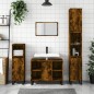 Armadietto Bagno Rovere Fumo 80x33x60 cm in Legno Multistrato Armadietto Bagno Rovere Fumo 80x33x60 cm in Legno Multistrato