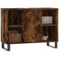 Armadietto Bagno Rovere Fumo 80x33x60 cm in Legno Multistrato Armadietto Bagno Rovere Fumo 80x33x60 cm in Legno Multistrato