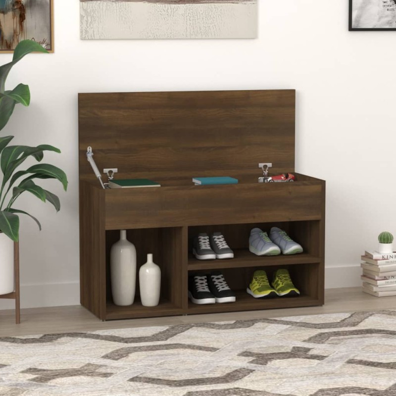 Scarpiera Rovere Marrone 80x30x45 cm in Legno Multistrato Scarpiera Rovere Marrone 80x30x45 cm in Legno Multistrato