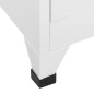 Armadietto con Serratura Bianco 90x45x180 cm in Acciaio Armadietto con Serratura Bianco 90x45x180 cm in Acciaio