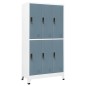 Armadietto Grigio Chiaro e Scuro 90x45x180 cm in Acciaio Armadietto Grigio Chiaro e Scuro 90x45x180 cm in Acciaio