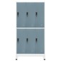 Armadietto Grigio Chiaro e Scuro 90x45x180 cm in Acciaio Armadietto Grigio Chiaro e Scuro 90x45x180 cm in Acciaio