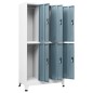 Armadietto Grigio Chiaro e Scuro 90x45x180 cm in Acciaio Armadietto Grigio Chiaro e Scuro 90x45x180 cm in Acciaio
