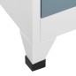 Armadietto con Chiave Grigio Chiaro e Scuro 90x40x180cm Acciaio Armadietto con Chiave Grigio Chiaro e Scuro 90x40x180cm Acciaio