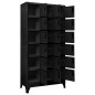 vidaXL Armadietto con Serratura Nero 90x40x180 cm in Acciaio vidaXL Armadietto con Serratura Nero 90x40x180 cm in Acciaio