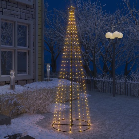 Albero di Natale a Cono con 300 LED Bianco Caldo 100x300 cm