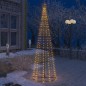 Albero di Natale a Cono con 300 LED Bianco Caldo 100x300 cm
