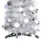 Albero di Natale Artificiale Apribile Argento 120 cm PET Albero di Natale Artificiale Apribile Argento 120 cm PET
