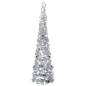 Albero di Natale Artificiale Apribile Argento 150 cm PET Albero di Natale Artificiale Apribile Argento 150 cm PET