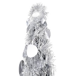 Albero di Natale Artificiale Apribile Argento 150 cm PET