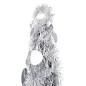 Albero di Natale Artificiale Apribile Argento 150 cm PET Albero di Natale Artificiale Apribile Argento 150 cm PET