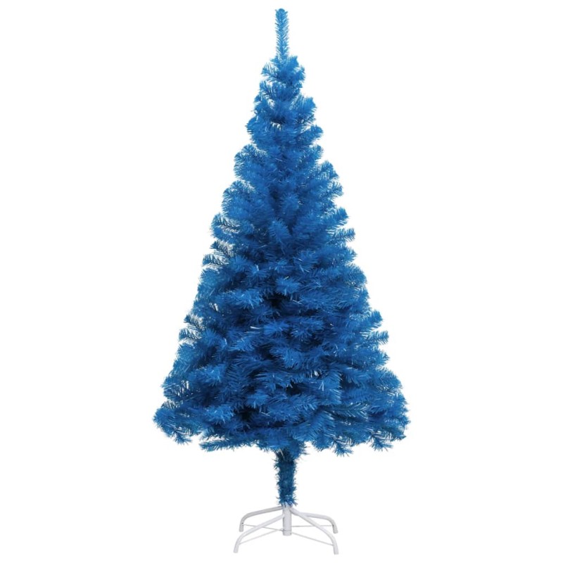 Albero di Natale Artificiale con Supporto Blu 180 cm PVC Albero di Natale Artificiale con Supporto Blu 180 cm PVC