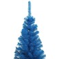 Albero di Natale Artificiale con Supporto Blu 180 cm PVC Albero di Natale Artificiale con Supporto Blu 180 cm PVC