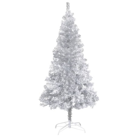 Albero di Natale Artificiale con Supporto Argento 210 cm PET