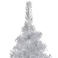 Albero di Natale Artificiale con Supporto Argento 180 cm PET
