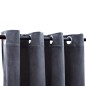 Tende Oscuranti con Anelli 2 pz Antracite in Velluto 140x245 cm Tende Oscuranti con Anelli 2 pz Antracite in Velluto 140x245 cm