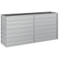 Letto Rialzato Giardino 160x40x77 cm in Acciaio Zincato Argento Letto Rialzato Giardino 160x40x77 cm in Acciaio Zincato Argento